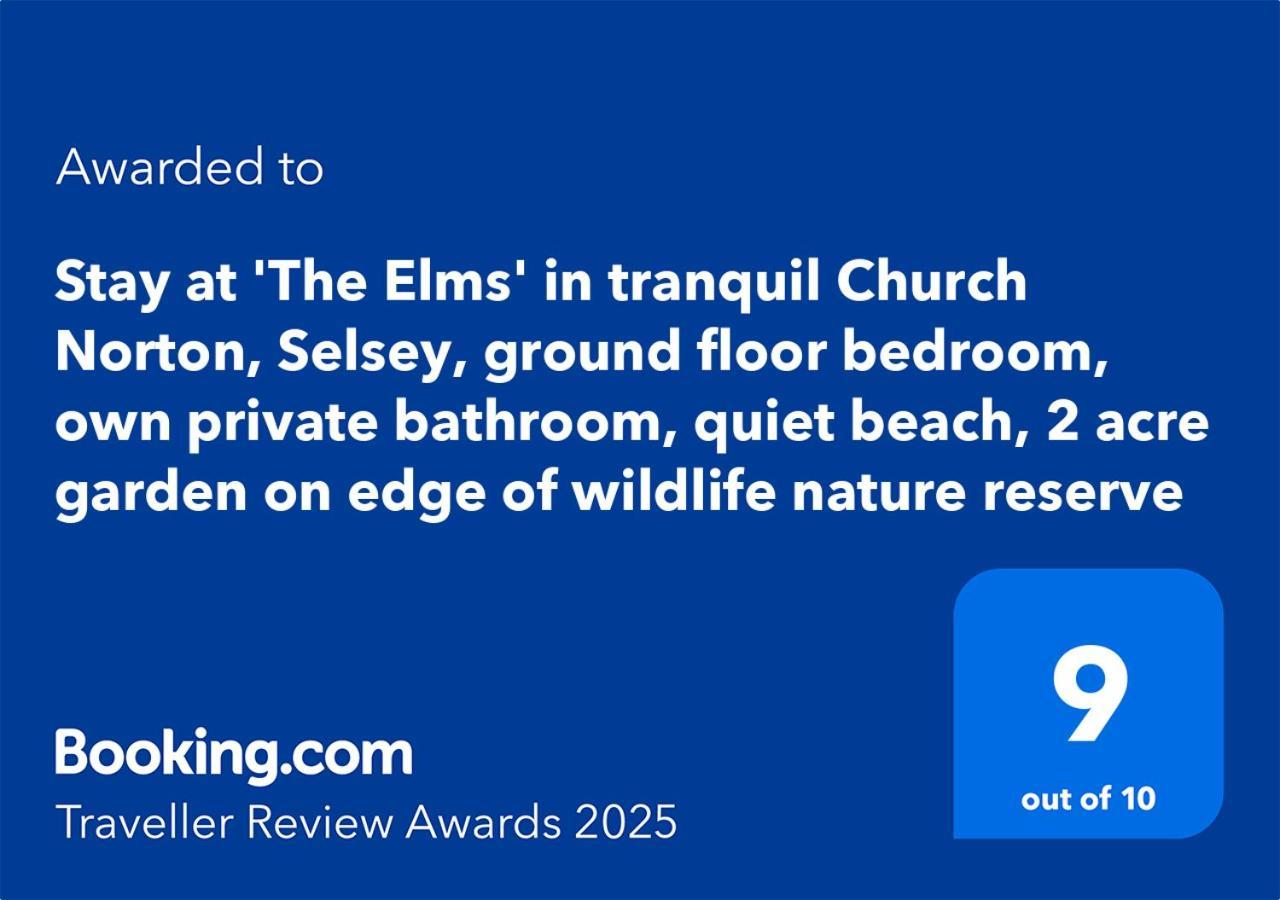 Stay At 'The Elms' In Tranquil Church Norton, Selsey - Ground Floor Bedroom, Own Private Bathroom, Quiet Beach, 2 Acre Garden By The Sea, On Edge Of Wildlife Nature Reserve Exterior foto